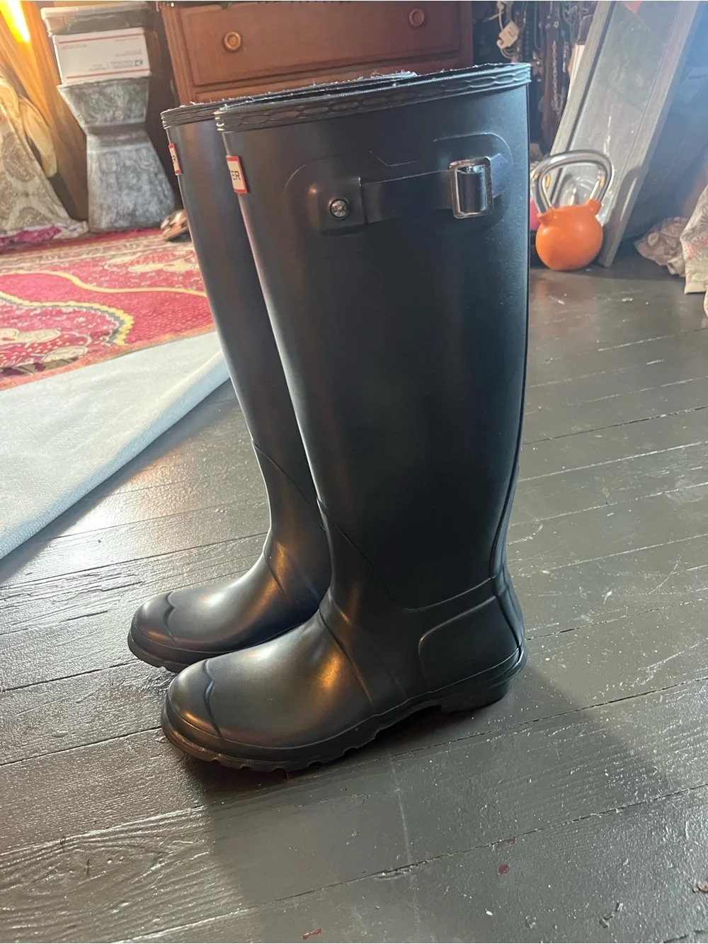 Hunter Black Tall  Rain Boots